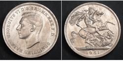 5 Shilling Vereinigtes Königreich (1922-) Kupfer/Nickel Georg VI (1895-1952)