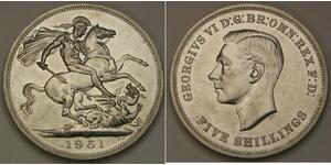 5 Shilling Vereinigtes Königreich (1922-) Kupfer/Nickel Georg VI (1895-1952)