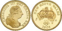 5 Shilling Ôstralie (1788 - 1939) Or George III (1738-1820)