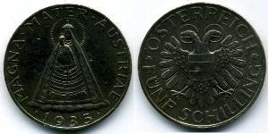 5 Shilling Federal State of Austria (1934-1938) Plata 