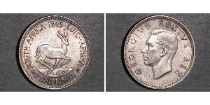 5 Shilling Sudáfrica (1910 - ) Plata Jorge VI (1895-1952)