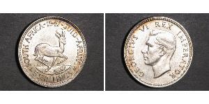 5 Shilling Sudáfrica (1910 - ) Plata Jorge VI (1895-1952)