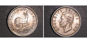 5 Shilling Sudáfrica (1910 - ) Plata Jorge VI (1895-1952)