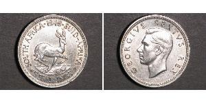 5 Shilling Sudáfrica (1910 - ) Plata Jorge VI (1895-1952)