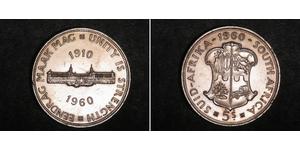 5 Shilling Sudáfrica (1910 - ) Plata 