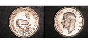 5 Shilling Sudáfrica (1910 - ) Plata Jorge VI (1895-1952)