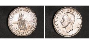 5 Shilling Sudáfrica (1910 - ) Plata Jorge VI (1895-1952)