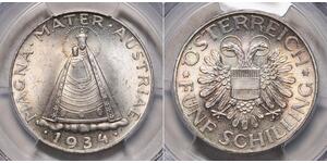 5 Shilling Federal State of Austria (1934-1938) Silber 