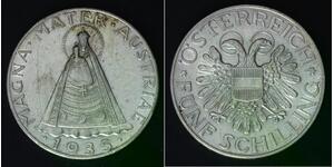 5 Shilling Federal State of Austria (1934-1938) Silber 