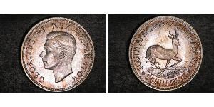 5 Shilling Südafrika (1910 - ) Silber Georg VI (1895-1952)