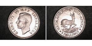 5 Shilling Südafrika (1910 - ) Silber Georg VI (1895-1952)