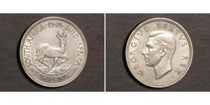5 Shilling Südafrika (1910 - ) Silber Georg VI (1895-1952)