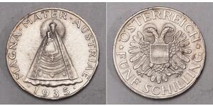 5 Shilling Federal State of Austria (1934-1938) Silver 