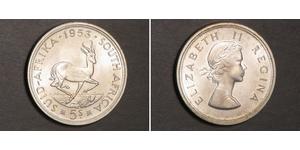 5 Shilling South Africa (1910 - ) Silver Elizabeth II (1926-2022)