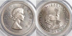5 Shilling South Africa (1910 - ) Silver Elizabeth II (1926-2022)