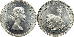 5 Shilling South Africa (1910 - ) Silver Elizabeth II (1926-2022)