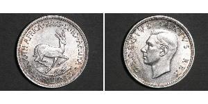 5 Shilling 南非 (1910 - ) 銀 乔治六世 (1895-1952)