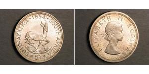 5 Shilling 南非 (1910 - ) 銀 伊丽莎白二世 (1926-2022)