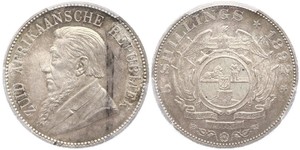 5 Shilling 南非 (1910 - ) 銀 保罗·克留格尔 (1825 - 1904)