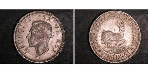 5 Shilling 南非 (1910 - ) 銀 乔治六世 (1895-1952)