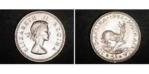 5 Shilling 南非 (1910 - ) 銀 伊丽莎白二世 (1926-2022)