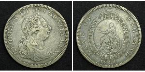 5 Shilling / 1 Dollar Britisches Weltreich (1497 - 1949) / Vereinigtes Königreich von Großbritannien und Irland (1801-1922) Silber Georg III (1738-1820)