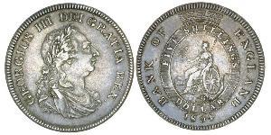 5 Shilling / 1 Dollar Britisches Weltreich (1497 - 1949) / Vereinigtes Königreich von Großbritannien und Irland (1801-1922) Silber Georg III (1738-1820)