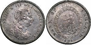 5 Shilling / 1 Dollar 大英帝国 / 大不列颠及爱尔兰联合王国 (1801 - 1922) 銀 喬治三世 (1738-1820)