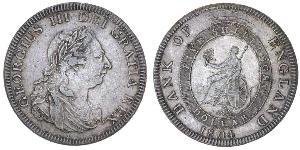 5 Shilling / 1 Dollar 大英帝国 / 大不列颠及爱尔兰联合王国 (1801 - 1922) 銀 喬治三世 (1738-1820)