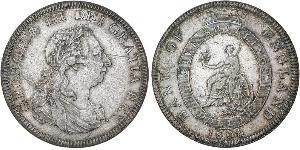 5 Shilling / 1 Dollar 大英帝国 / 大不列颠及爱尔兰联合王国 (1801 - 1922) 銀 喬治三世 (1738-1820)
