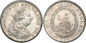 5 Shilling / 1 Dollaro Regno Unito di Gran Bretagna e Irlanda (1801-1922) / Impero britannico (1497 - 1949) Argento Giorgio III (1738-1820)