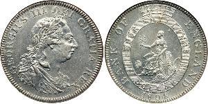 5 Shilling / 1 Dólar Imperio británico (1497 - 1949) / Reino Unido de Gran Bretaña e Irlanda (1801-1922) Plata Jorge III (1738-1820)
