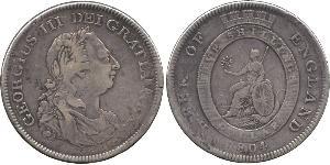 5 Shilling / 1 Dólar Imperio británico (1497 - 1949) / Reino Unido de Gran Bretaña e Irlanda (1801-1922) Plata Jorge III (1738-1820)