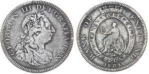5 Shilling / 1 Dólar Imperio británico (1497 - 1949) / Reino Unido de Gran Bretaña e Irlanda (1801-1922) Plata Jorge III (1738-1820)