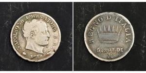 5 Soldo Kingdom of Italy (Napoleonic) (1805–1814) Silver Napoleon (1769 - 1821)