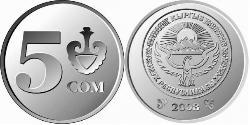 5 Som Kirgisistan (1991 - ) Nickel/Stahl 