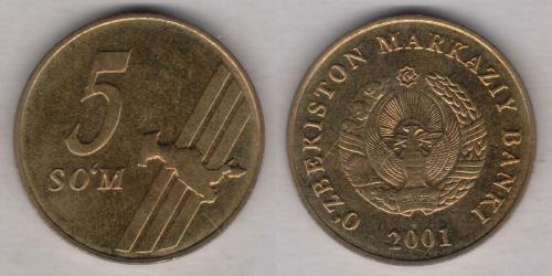 5 Som Ouzbékistan (1991 - )  