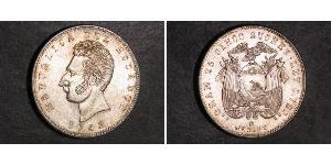 5 Sucre Équateur (1830 - ) Argent Antonio José de Sucre (1795 - 1830)
