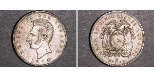 5 Sucre Ecuador (1830 - ) Argento Antonio José de Sucre (1795 - 1830)