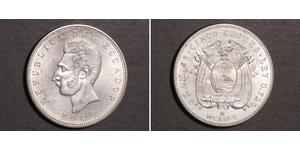 5 Sucre Ecuador (1830 - ) Plata Antonio José de Sucre (1795 - 1830)