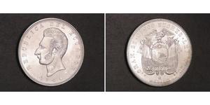 5 Sucre Ecuador (1830 - ) Plata Antonio José de Sucre (1795 - 1830)