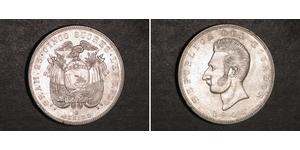 5 Sucre Ecuador (1830 - ) Silber Antonio José de Sucre (1795 - 1830)