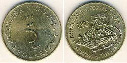 5 Tolar Slovenia (1991 - ) Brass 