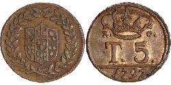5 Tornesi Italian city-states Медь 