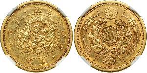 5 Yen Impero giapponese (1868-1947) Oro Meiji the Great (1852 - 1912)