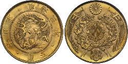 5 Ієна Японська імперія (1868-1947) Золото Meiji the Great (1852 - 1912)