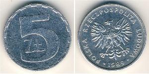 5 Zloty Volksrepublik Polen (1952-1990) Aluminium 
