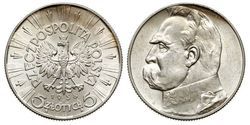 5 Zloty Deuxième République de Pologne (1918 - 1939) Argent Józef Piłsudski