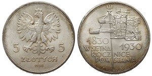 5 Zloty Deuxième République de Pologne (1918 - 1939) Argent 