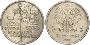 5 Zloty Deuxième République de Pologne (1918 - 1939) Argent 